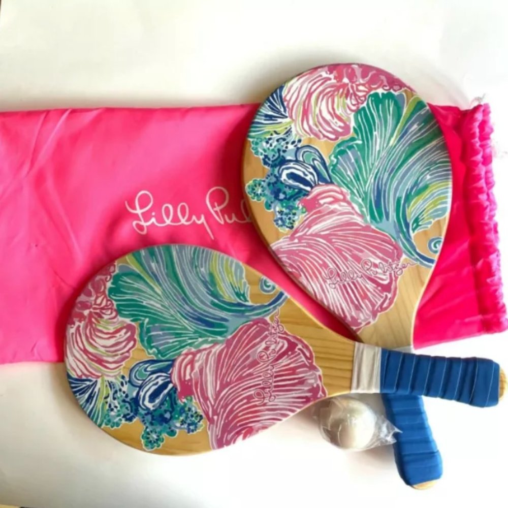 Lilly Pulitzer Beach Paddle Ball set